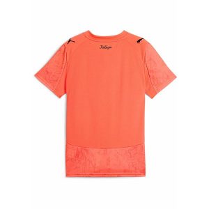 Młodzieżowa koszulka KIDSUPER × MANCHESTER CITY PUMA Neon Sun Black Orange. Brązowa bluzki Puma, m, bez wzorów, młodzieżowe, bez kołnierzyka, bez ramiączek. Za 349,00 zł.