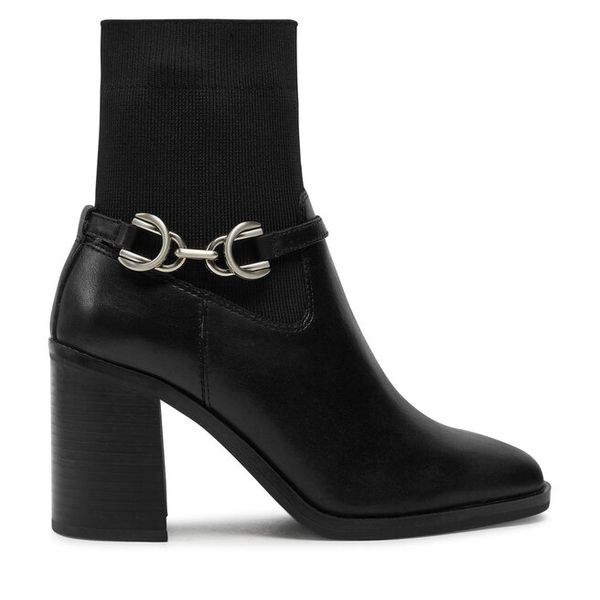 Botki Aldo. Czarne botki ALDO, bez wzorów, bez obcasa, na słupku, bez zapięcia. Za 379,99 zł.