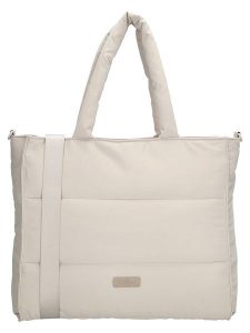 Beagles Torebka w kolorze kremowym - 36 x 32 x 12 cm rozmiar: onesize. Brązowe torebki klasyczne Beagles, bez wzorów, z materiału, przez ramię, pikowane, bez dodatków. Za 86,99 zł.