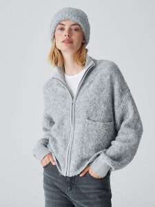 OPUS Czapka "Acurly" w kolorze szarym rozmiar: onesize. Szare czapki Opus, z aplikacjami, z wełny. Za 87,81 zł.