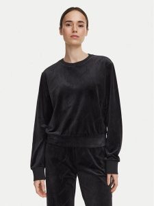 Guess Bluza O6BQ02 K5062 Czarny Regular Fit. Czarne bluzy Guess, xs, z aplikacjami, z syntetyku, bez kaptura. Za 264,99 zł.