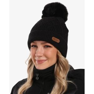 Czapka damska Kilpi RENA-W. Czarne czapki Kilpi, bez wzorów, z wełny, sportowe. Za 91,56 zł.