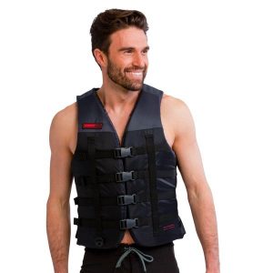 Kamizelka Jobe Dual Life Vest Black. Czarne kamizelki JOBE, xl, bez wzorów, bez kołnierzyka, bez ramiączek, bez kaptura. Za 246,66 zł.