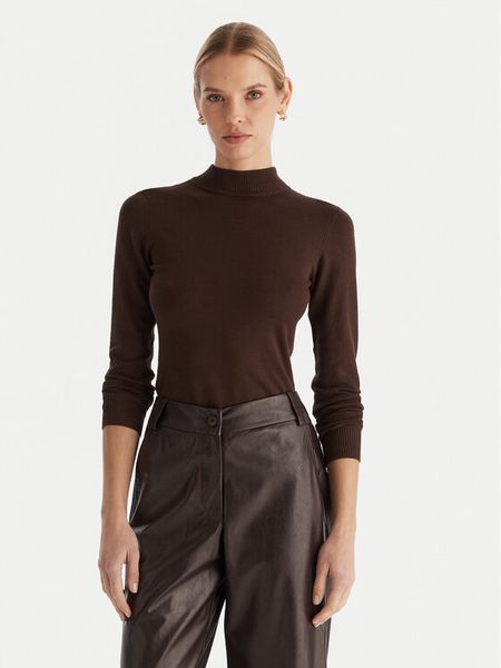 ACCESS FASHION Golf 54-8074 Brązowy Slim Fit. Brązowe golfy ACCESS FASHION, bez wzorów, z wiskozy. Za 379,99 zł.