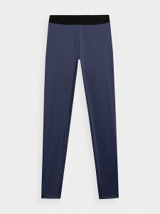 4F Legginsy sportowe w kolorze granatowym rozmiar: XL. Niebieskie legginsy 4f, xl, bez wzorów, z materiału, outdoorowe. Za 93,95 zł.