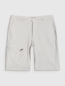 4F Spodenki trekkingowe szybkoschnące damskie - szare XL. Szare szorty 4f, bez wzorów, z elastanu. W wyprzedaży za 149,99 zł.