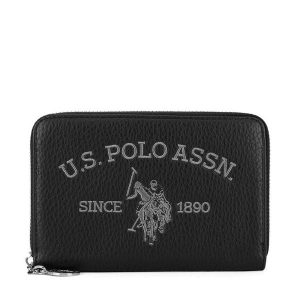 Portfel U.S. Polo Assn. Czarne portfele U.S. Polo Assn., bez wzorów. Za 139,99 zł.