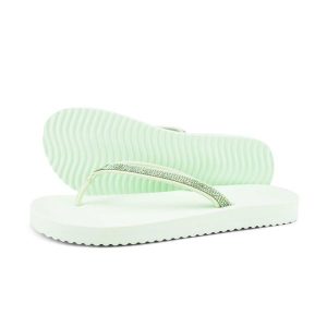 Japonki basenowe damskie Flip Flop. Zielone klapki Flip Flop, bez wzorów, bez obcasa. Za 92,00 zł.