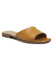 Lasocki Klapki WI16-MENA-01 Żółty. Żółte klapki Lasocki, bez wzorów, ze skóry, bez obcasa. Za 59,99 zł.