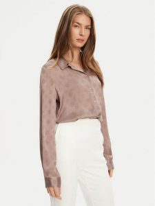 Guess Koszula W5YH1A WHCR2 Beżowy Regular Fit. Brązowe koszule Guess, xl, z aplikacjami, z syntetyku, bez kołnierzyka, bez ramiączek. Za 339,99 zł.
