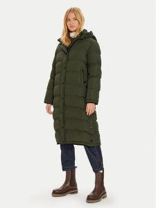 Pepe Jeans Płaszcz zimowy Bibi PL402437 Zielony Loose Fit. Zielone kurtki Pepe Jeans, na zimę, xs, bez wzorów, z jeansu, bez kaptura. Za 899,99 zł.