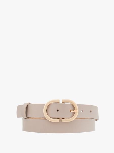 Beżowy pasek damski. Brązowe paski Ryłko, bez wzorów, ze skóry, eleganckie. W wyprzedaży za 99,99 zł.