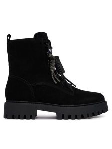Guess Trapery FLFFIZ SUE10 Czarny. Czarne buty zimowe Guess, ze skóry, bez obcasa, bez zapięcia. Za 674,99 zł.