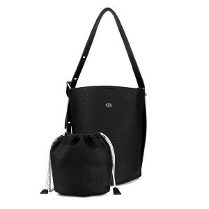 Torebka GINO ROSSI. Czarne torebki klasyczne Gino Rossi, bez wzorów, bez dodatków. Za 229,99 zł.