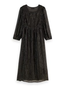 Scotch & Soda Sukienka w kolorze złoto-czarnym rozmiar: 34. Czarne sukienki Scotch & Soda, bez wzorów, bez kołnierzyka, bez ramiączek, maxi. Za 249,17 zł.