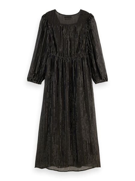 Scotch & Soda Sukienka w kolorze złoto-czarnym rozmiar: 36. Czarne sukienki Scotch & Soda, bez wzorów, bez kołnierzyka, bez ramiączek, maxi. Za 204,96 zł.