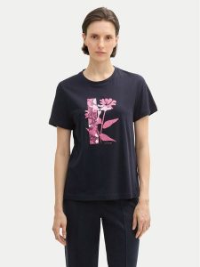 Tom Tailor T-Shirt 1043104 Granatowy Regular Fit. Niebieskie t-shirty Tom Tailor, s, bez wzorów, z bawełny, bez kołnierzyka, bez ramiączek. Za 49,99 zł.