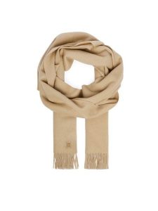 Tommy Hilfiger Szalik AW0AW19118 Beżowy. Brązowe rękawiczki TOMMY HILFIGER, bez wzorów. Za 649,99 zł.