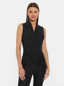 Rinascimento Body CFC0120531003 Czarny Regular Fit. Czarne body i gorsety Rinascimento, bez wzorów, z wiskozy. Za 179,99 zł.