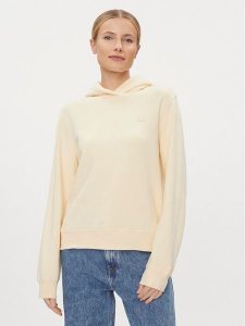 Calvin Klein Jeans Bluza Embro Badge J20J223227 Żółty Regular Fit. Żółte bluzy Calvin Klein Jeans, xs, bez wzorów, z bawełny, bez kaptura. Za 299,99 zł.