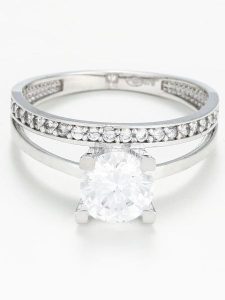 OR ÉCLAT Złoty pierścionek "Majestueuse" z cyrkoniami rozmiar: 56. Szare pierścionki OR ÉCLAT, z cyrkonią, złote. Za 1 296,99 zł.