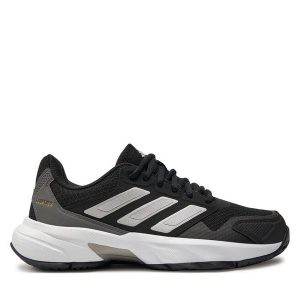 Buty do tenisa adidas. Czarne buty sportowe ADIDAS, bez wzorów, bez zapięcia, tenisowe. Za 269,99 zł.