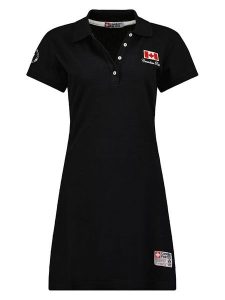 Canadian Peak Sukienka polo "Katcheak" w kolorze czarnym rozmiar: S. Czarne sukienki Canadian Peak, s, bez wzorów, z bawełny, bez kołnierzyka, bez ramiączek, midi. Za 79,03 zł.