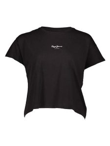 Pepe Jeans Koszulka w kolorze czarnym rozmiar: L. Czarne bluzki Pepe Jeans, l, bez wzorów, z bawełny, bez kołnierzyka, bez ramiączek. Za 57,06 zł.