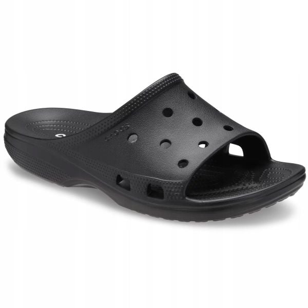 Klapki Dla Dorosłych Crocs Saturday Slide. Czerwone klapki Crocs, bez wzorów, z materiału, bez obcasa. Za 139,99 zł.