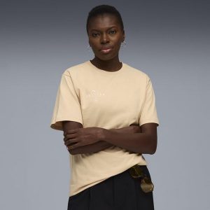 Damska koszulka piłkarska FtblEdition PUMA. Brązowe bluzki Puma, bez wzorów, sportowe, bez kołnierzyka, bez ramiączek. Za 129,00 zł.