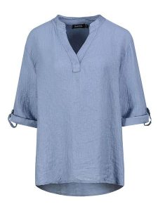 Sublevel Bluzka w kolorze niebieskim rozmiar: M/L. Niebieskie bluzki Sublevel, l, bez wzorów, bez kołnierzyka, bez ramiączek. Za 104,39 zł.