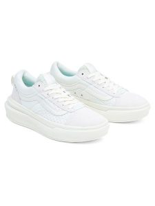 Vans Skórzane sneakersy "Old Skool Overt Plus CC" w kolorze biało-błękitnym rozmiar: 36,5. Białe trampki Vans, bez wzorów, bez zapięcia. Za 113,10 zł.