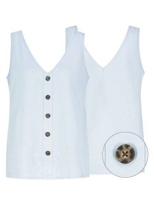 Eight2Nine Top w kolorze błękitnym rozmiar: M. Niebieskie topy Eight2Nine, m, bez wzorów, bez kołnierzyka, bez ramiączek. Za 82,99 zł.