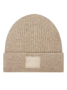 Guess Czapka AW5436 POL03 Beżowy. Brązowe czapki Guess, z aplikacjami, z wełny. Za 99,99 zł.