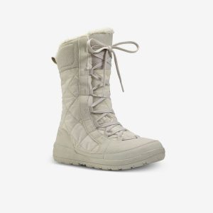 Buty turystyczne śniegowce damskie Quechua SH500 Warm wodoodporne. Brązowe buty trekkingowe QUECHUA, bez zapięcia. W wyprzedaży za 169,99 zł.