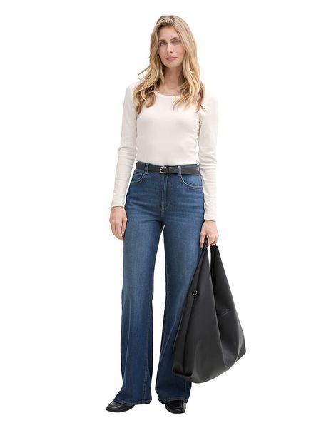 Tom Tailor Koszulka w kolorze kremowym rozmiar: XXL. Brązowe bluzki Tom Tailor, xxl, bez wzorów, bez kołnierzyka, bez ramiączek. Za 48,16 zł.