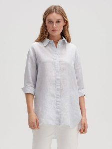 OPUS Koszula "Fython spirit" w kolorze błękitnym rozmiar: 36. Niebieskie koszule Opus, bez wzorów, bez kołnierzyka, bez ramiączek. Za 131,95 zł.