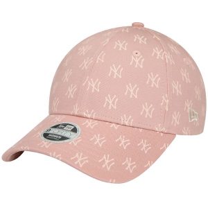 Czapka z daszkiem damska Wmns Monogram 9FORTY New York Yankees Cap. Czerwone czapki New Era, bez wzorów, z poliesteru. Za 119,99 zł.