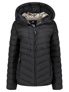 Geographical Norway Kurtka pikowana "Amandine" w kolorze czarnym rozmiar: L. Czarne kurtki Geographical Norway, l, bez wzorów, bez kaptura. Za 292,89 zł.