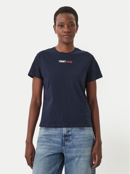 Tommy Jeans T-Shirt DW0DW22277 Granatowy Regular Fit. Niebieskie t-shirty Tommy Jeans, m, bez wzorów, z bawełny, bez kołnierzyka, bez ramiączek. Za 129,99 zł.