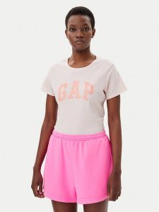 Gap T-Shirt 729555-01 Różowy Regular Fit. Czerwone t-shirty GAP, xl, bez wzorów, z bawełny, bez kołnierzyka, bez ramiączek. Za 79,99 zł.