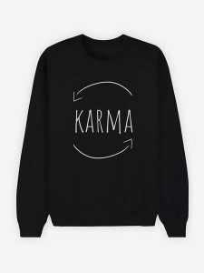 WOOOP Bluza "Karma" w kolorze czarnym rozmiar: XL. Czarne bluzy Wooop, xl, bez wzorów, z bawełny, bez kaptura. Za 113,36 zł.