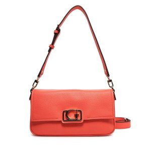 Torebka Guess. Pomarańczowe listonoszki Guess, z aplikacjami, bez dodatków. Za 319,99 zł.