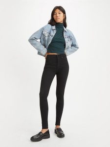 Levi's Dżinsy "Mile" - Super Skinny fit - w kolorze czarnym rozmiar: W30/L30. Czarne jeansy Levi's®, z aplikacjami, z podwyższonym stanem. Za 166,49 zł.
