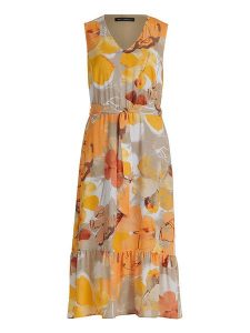 Betty Barclay Sukienka w kolorze beżowo-pomarańczowym rozmiar: 44. Brązowe sukienki Betty Barclay, bez wzorów, z tkaniny, bez kołnierzyka, bez ramiączek, midi, rozkloszowane. Za 108,49 zł.