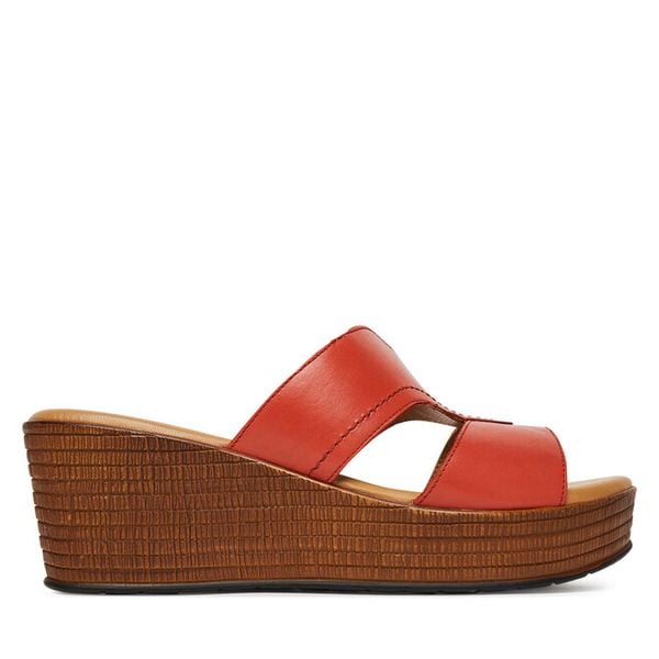 Klapki Lasocki. Czerwone klapki Lasocki, bez wzorów, bez obcasa. Za 169,99 zł.