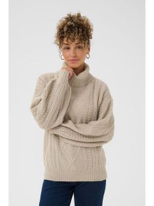 Kaffe Golf w kolorze beżowym rozmiar: XS. Brązowe golfy Kaffe, bez wzorów. Za 173,99 zł.