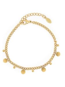 MOODE Bransoletka "Kim" z elementami ozdobnymi rozmiar: onesize. Żółte bransoletki MOODE, ze stali. Za 83,42 zł.