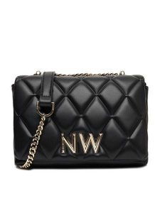 Nine West Torebka CEO-CHARLOTTE-I-S22558 Czarny. Czarne torebki klasyczne Nine West, bez wzorów, z materiału, bez dodatków. Za 189,99 zł.