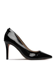 Nine West Szpilki CEO-CD23029-1 Czarny. Czarne szpilki Nine West, bez wzorów, ze skóry, bez obcasa. Za 229,99 zł.